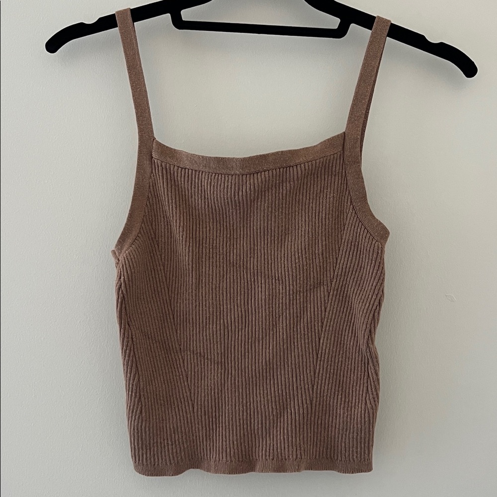 Abercrombie and Fitch Brown Ribbed Knit Tank Top